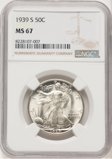 1939-S 50C Walking Liberty Half Dollar NGC MS67
