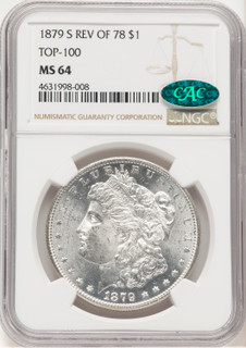 1879-S Reverse of 1878 CAC Morgan Dollar NGC MS64 1879-S Reverse of 1878 CAC Morgan Dollar NGC MS64