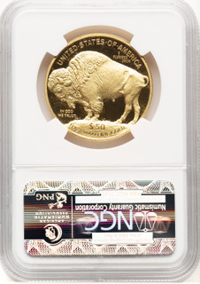 2012-W Proof Gold Buffalo 1 oz ER Blue NGC PF70