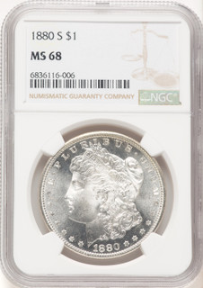 1880-S Morgan Dollar NGC MS68 (780434005) 1880-S Morgan Dollar NGC MS68 (780434005)