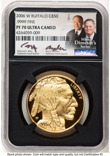 2006-W Proof Gold Buffalo 1 oz /David J Ryder Mint Director's Series NGC PF70 Ed Moy