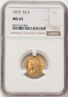 1915 $2.50 Indian Quarter Eagle NGC MS65 (780457003)