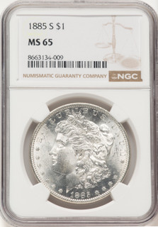 1885-S Morgan Dollar NGC MS65