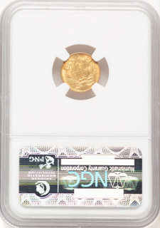1888 G$1 Brown Label Gold Dollar NGC MS62