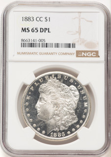 1883-CC DM Morgan Dollar NGC MS65
