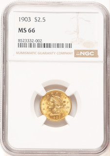 1903 $2.50 Liberty Quarter Eagle NGC MS66 (778946001)