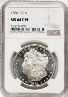 1881-CC DM Morgan Dollar NGC MS64