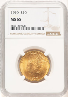 1910 $10 Indian Eagle NGC MS65 (780477001)