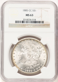 1885-CC Morgan Dollar NGC MS63 (781731030)