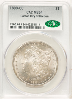 1890-CC Morgan Dollar CACG MS64
