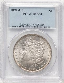 1891-CC Morgan Dollar PCGS MS64 (781731083)