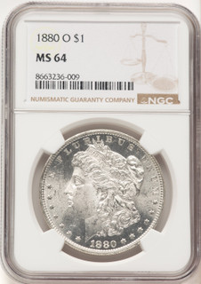 1880-O Morgan Dollar NGC MS64 (780419008) 1880-O Morgan Dollar NGC MS64 (780419008)