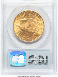 1908-D $20 MOTTO Saint-Gaudens Double Eagle PCGS MS66
