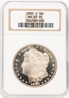 1880-S PL Morgan Dollar NGC MS67