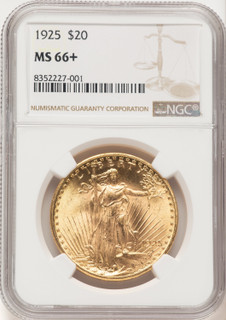 1925 $20 Saint-Gaudens Double Eagle NGC MS66+ (780502002)