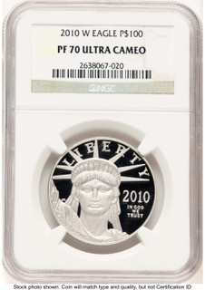 2010-W Proof Platinum Eagle 1 oz Brown Label NGC PF70 (522240063)