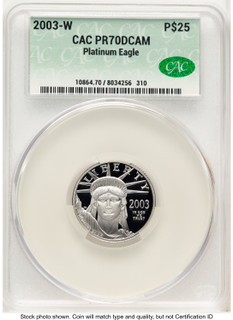 2003-W Proof Platinum Eagle 1/4 oz Non Designation CACG PR70