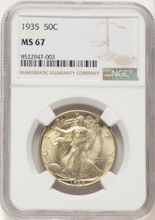 1935 50C Walking Liberty Half Dollar NGC MS67