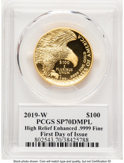 2019-W G$100 American Liberty High Relief Enhanced DMPL FDI PCGS MS70 Ed Moy 2019-W G$100 American Liberty High Relief Enhanced DMPL FDI PCGS MS70 Ed Moy