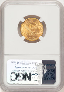 1907-D $5 Liberty Half Eagle NGC MS65+ (782357001) 1907-D $5 Liberty Half Eagle NGC MS65+ (782357001)