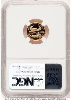 1998-W Proof Gold Eagle 1/10 oz Brown Label NGC PF70