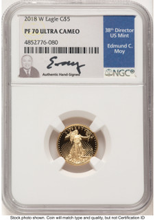 2018-W Proof Gold Eagle 1/10 oz NGC PF70 Ed Moy 2018-W Proof Gold Eagle 1/10 oz NGC PF70 Ed Moy
