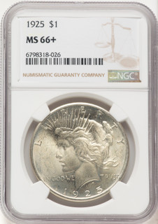 1925 Peace Dollar NGC MS66+ (782361002) 1925 Peace Dollar NGC MS66+ (782361002)