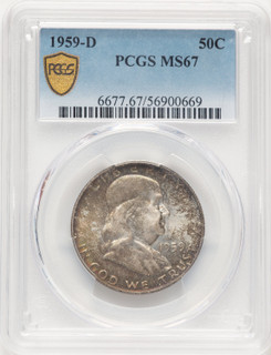 1959-D 50C Franklin Half Dollar PCGS MS67 1959-D 50C Franklin Half Dollar PCGS MS67