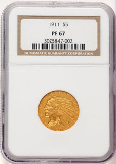 1911 $5 Proof Indian Half Eagle NGC PR67