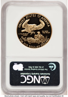 1987-W Proof Gold Eagle 1 oz Brown Label NGC PF70