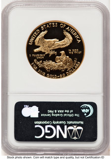1989-W Proof Gold Eagle 1 oz Brown Label NGC PF70