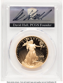 1995-W Proof Gold Eagle 1 oz David Hall PCGS PR70