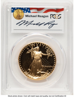 1987-W Proof Gold Eagle 1 oz Reagan Legacy Series Michael Reagan PCGS PR70