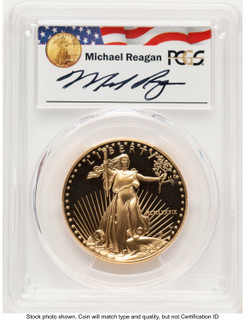 1989-W Proof Gold Eagle 1 oz Reagan Legacy Series Michael Reagan PCGS PR70