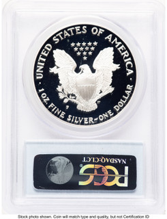 1995-P Proof Silver Eagle 1 oz Blue Label PCGS PR70