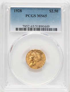 1928 $2.50 Indian Quarter Eagle PCGS MS65 (782922002)