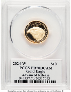 2024-W Proof Gold Eagle 1/4 oz AR Thomas Cleveland Americana PCGS PR70