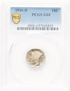1916-D 10C Mercury Dime PCGS G4 (781098004)