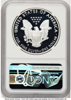 2018-S Proof Silver Eagle 1 oz ER San Francisco Bridge Label NGC PF70