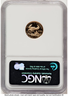 1999-W Proof Gold Eagle 1/10 oz Brown Label NGC PF70