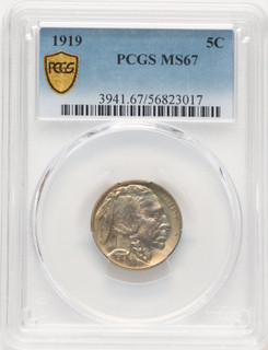 1919 5C Buffalo Nickel PCGS MS67