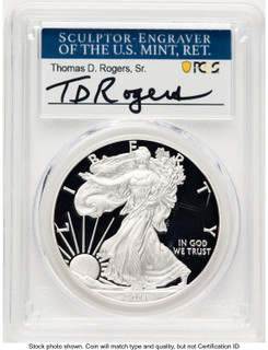 2011-W Proof Silver Eagle 1 oz TD Rogers PCGS PR70