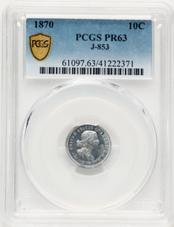 1870 10C J-853 Patterns PCGS MS63
