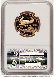 1999-W Proof Gold Eagle 1/2 oz Brown Label NGC PF70