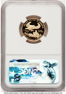 2017-W Proof Gold Eagle 1/4 oz ER Blue NGC PF70