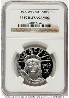 1999-W Proof Platinum Eagle 1 oz Brown Label NGC PF70