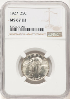 1927 25C FH Standing Liberty Quarter NGC MS67