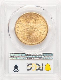 1867-S $20 CAC Liberty Double Eagle PCGS MS61 (781342009)