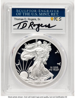 2015-W Proof Silver Eagle 1 oz TD Rogers PCGS PR70 (781017104)