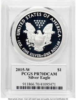 2015-W Proof Silver Eagle 1 oz TD Rogers PCGS PR70 (781017104)